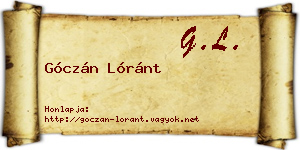 Góczán Lóránt névjegykártya